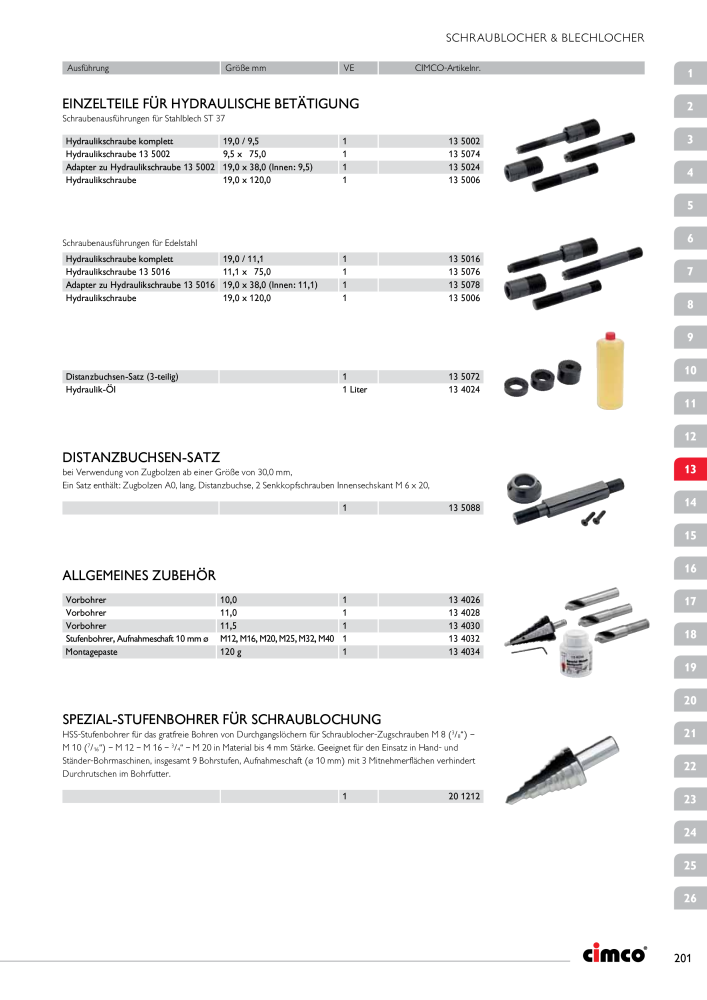 CIMCO - Gesamtkatalog Nb. : 20170 - Page 201