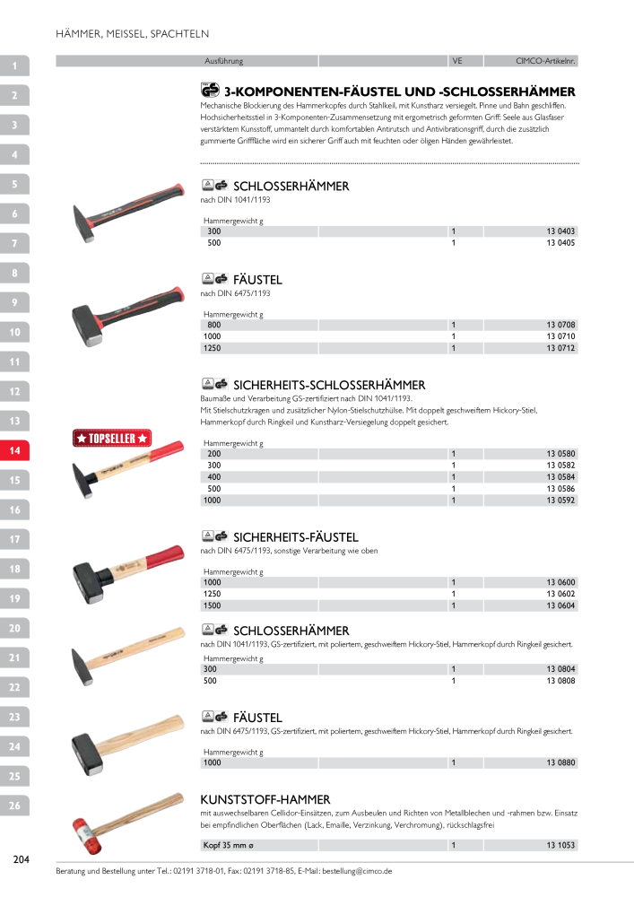 CIMCO - Gesamtkatalog Nb. : 20170 - Page 204