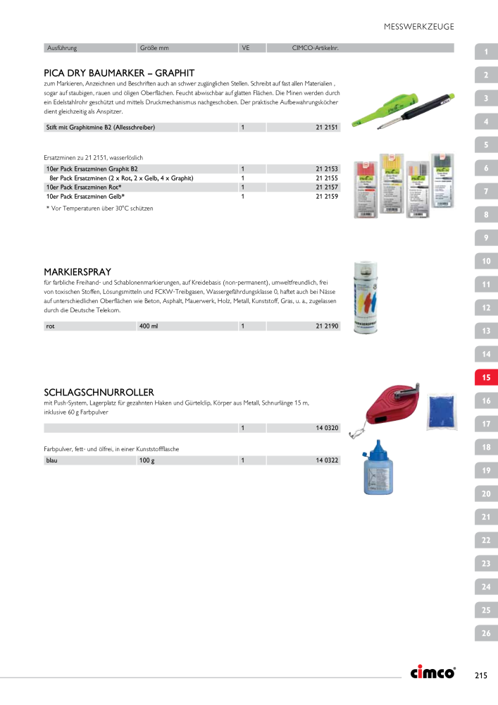 CIMCO - Gesamtkatalog Nb. : 20170 - Page 215