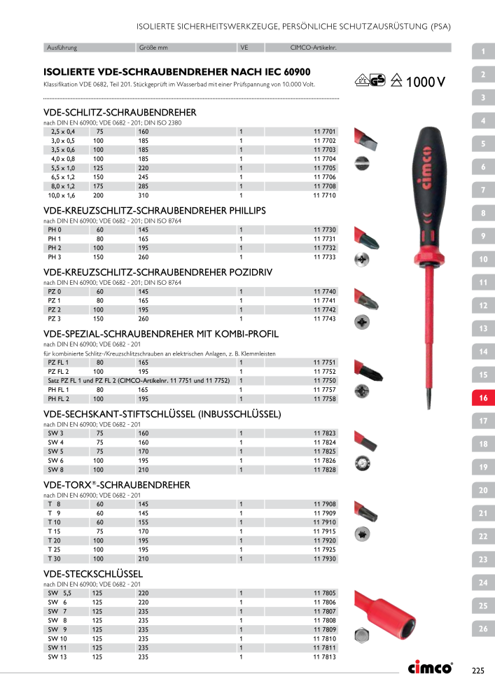 CIMCO - Gesamtkatalog Nb. : 20170 - Page 225