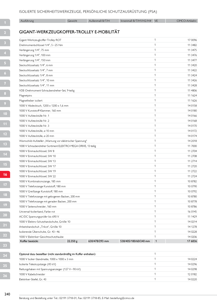 CIMCO - Gesamtkatalog Nb. : 20170 - Page 240