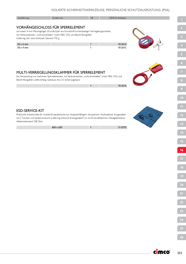 CIMCO - Gesamtkatalog Nb. : 20170 - Page 253