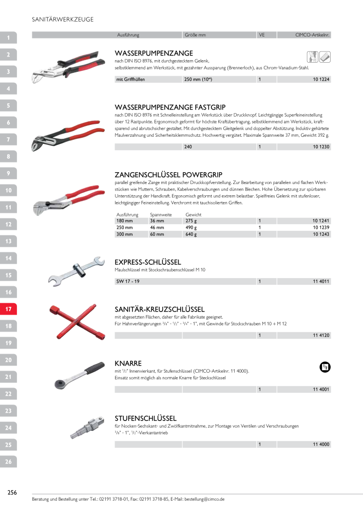 CIMCO - Gesamtkatalog Nb. : 20170 - Page 256