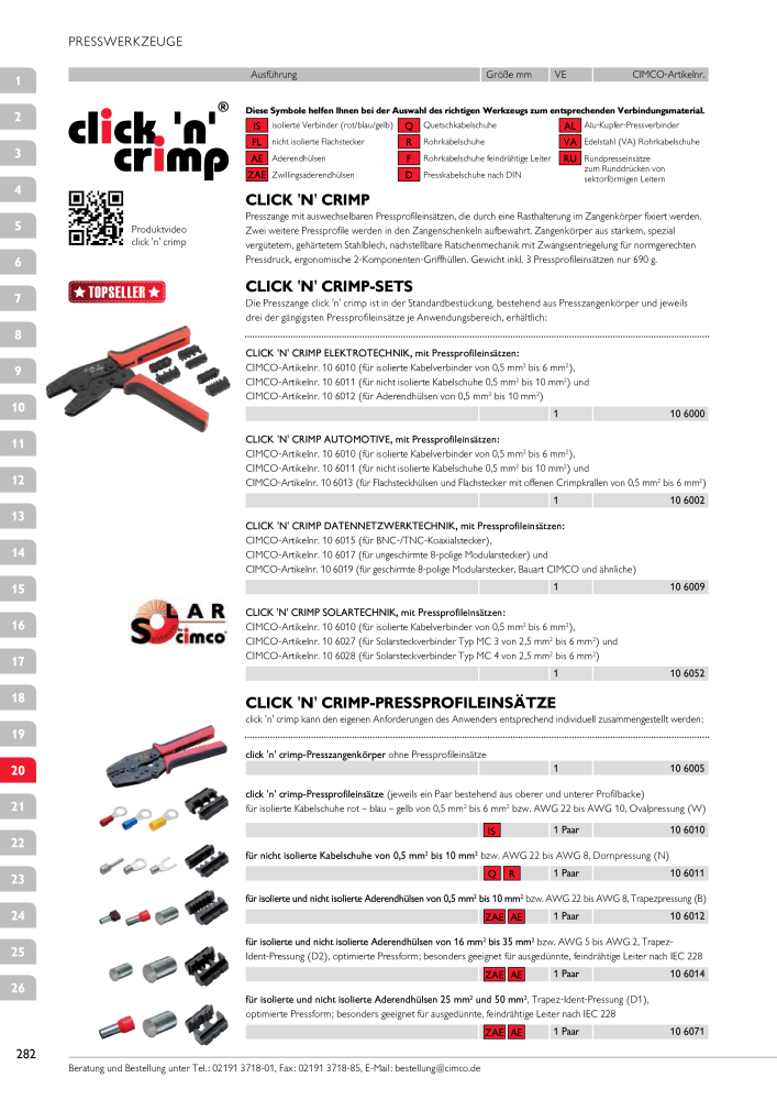 CIMCO - Gesamtkatalog Nb. : 20170 - Page 282