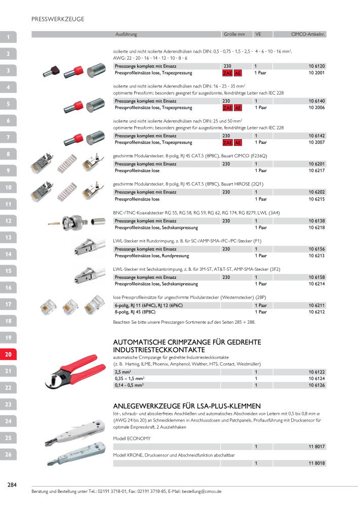 CIMCO - Gesamtkatalog Nb. : 20170 - Page 284