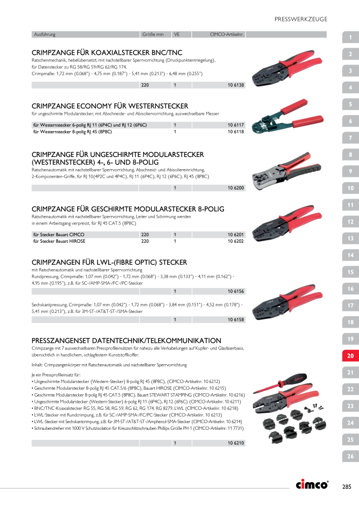 CIMCO - Gesamtkatalog NR.: 20170 - Seite 285