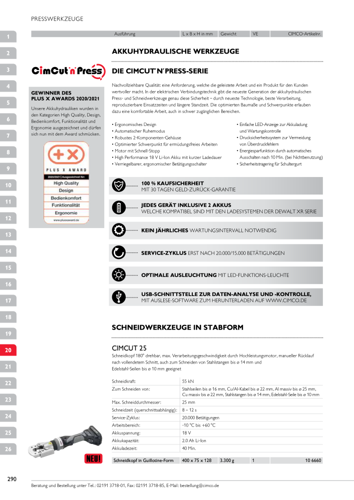 CIMCO - Gesamtkatalog Nb. : 20170 - Page 290