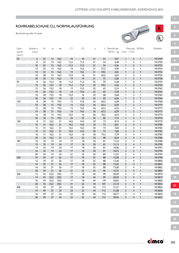 CIMCO - Gesamtkatalog Nb. : 20170 - Page 305