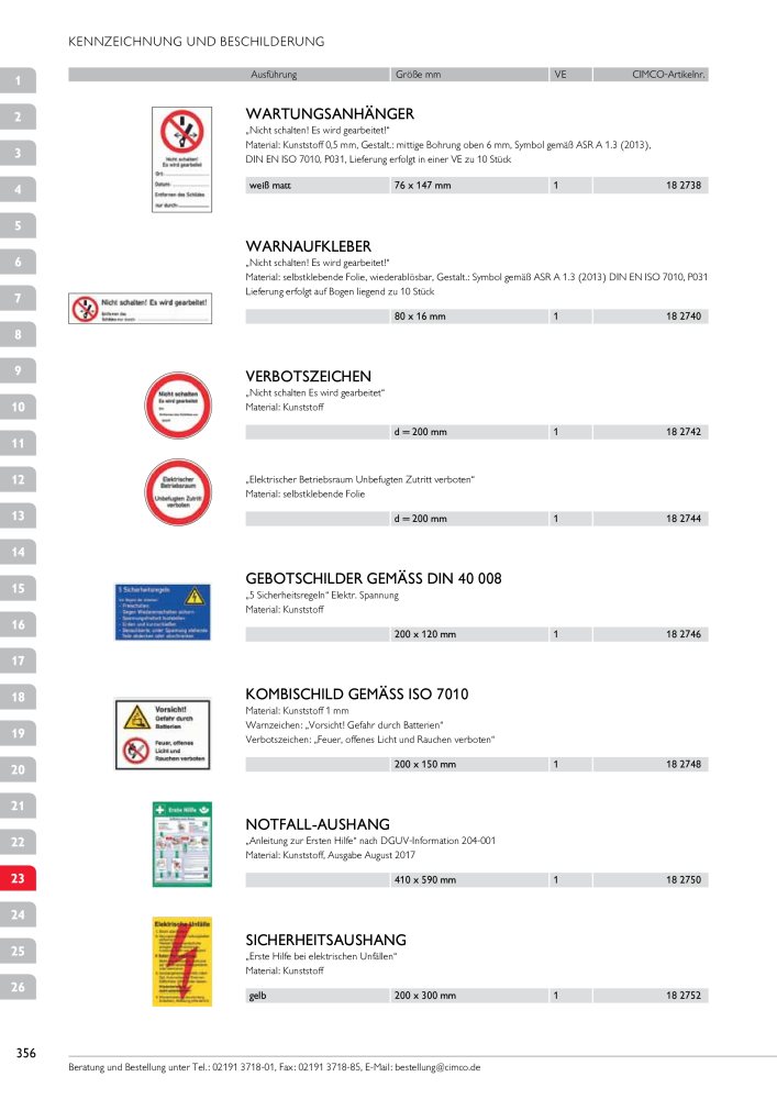 CIMCO - Gesamtkatalog Nb. : 20170 - Page 356