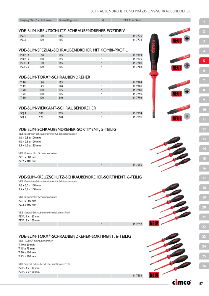 CIMCO - Gesamtkatalog Nb. : 20170 - Page 87