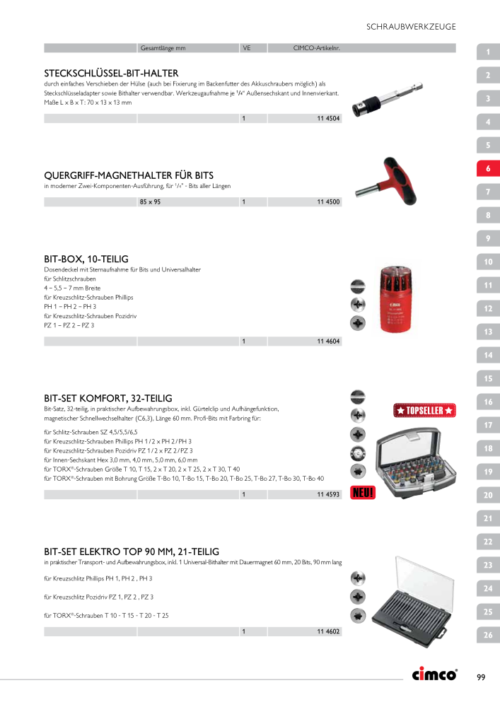 CIMCO - Gesamtkatalog NR.: 20170 - Pagina 99