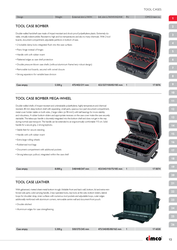 CIMCO Werkzeugkoffer Gigant Trolley 490x630x300 mm 170096