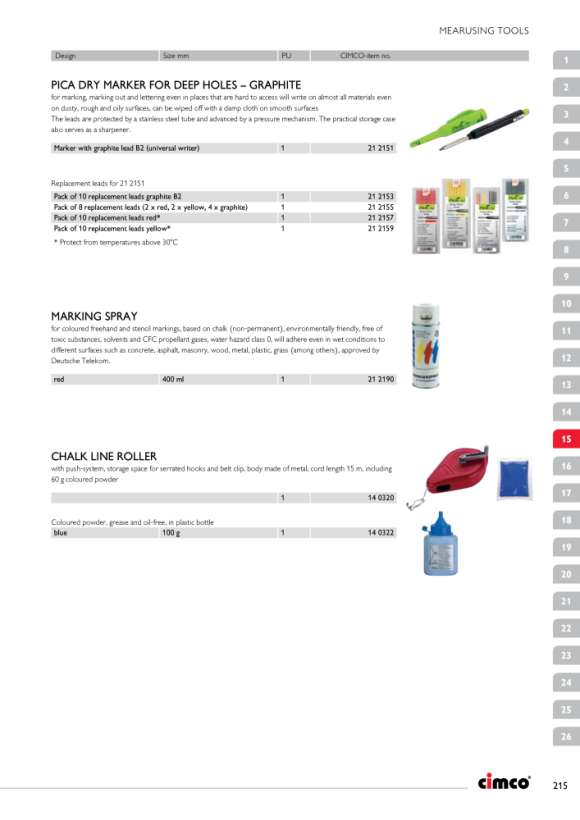 CIMCO Markierspray, 400ml, rot, umweltfreundlich, frei von toxischen Stoffen 212190