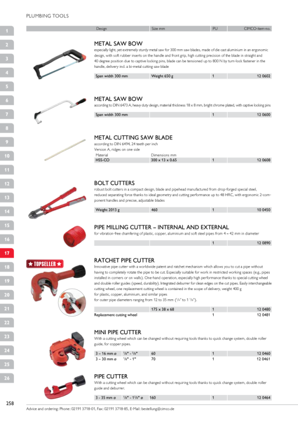 CIMCO Rohrreiniger Rohrteufel für Rohre mit 10-55mm Durchmesser, L 7,5m, 8mm Durchmesser 141250