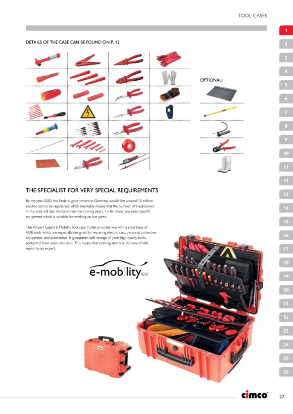 CIMCO Werkzeugkoffer E-Mobilität 176836