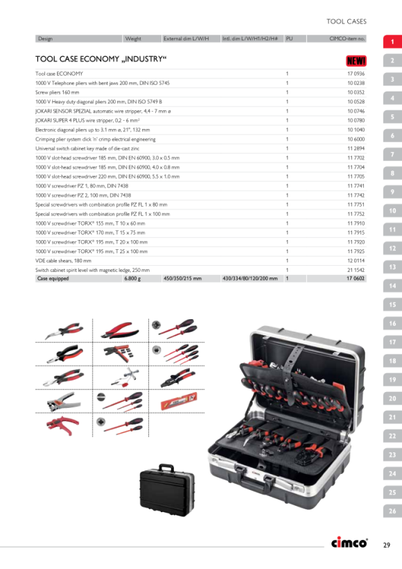 CIMCO Werkzeugkoffer Economy Industrieausführung 170602