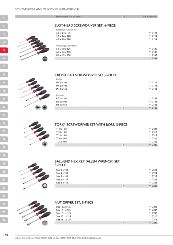 CIMCO Präzisions-Schraubendreher, Schlitz-Schraubendreher weiß 1,2x0,25x40mm 111861