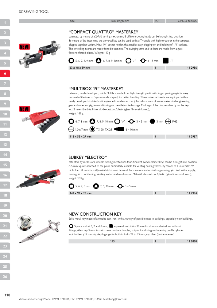 CIMCO - Main Catalogue Nb. : 20172 - Page 110