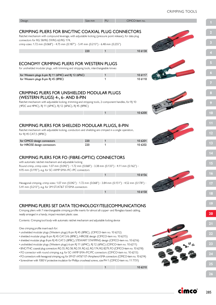 CIMCO - Main Catalogue Nb. : 20172 - Page 285