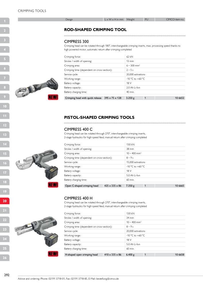 CIMCO - Main Catalogue Nb. : 20172 - Page 292