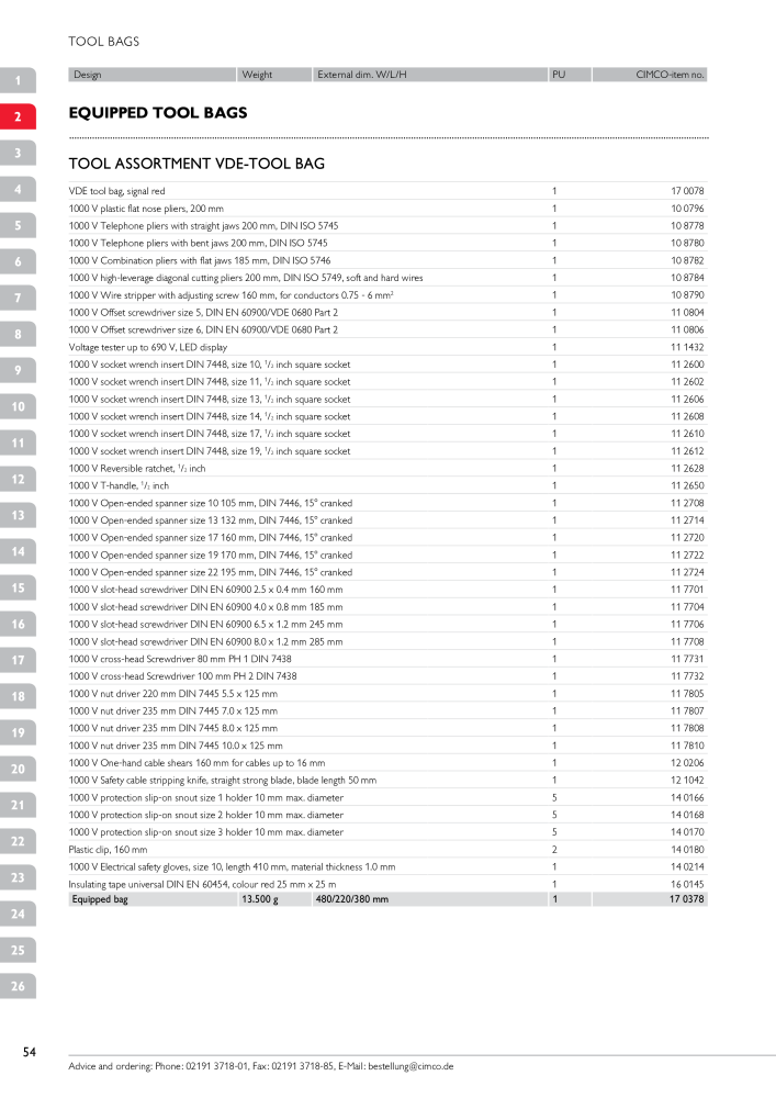 CIMCO - Main Catalogue Nb. : 20172 - Page 54