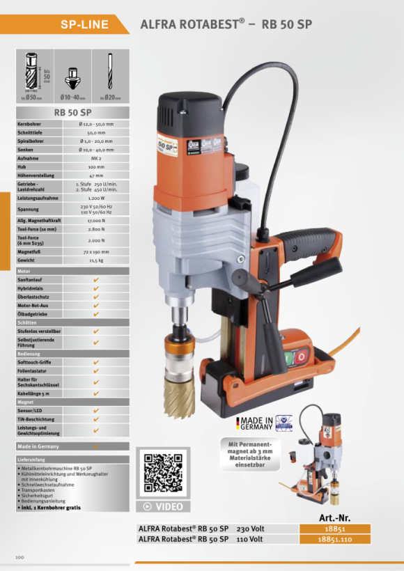 ALFRA Rotabest metal core drilling machine V32 18710