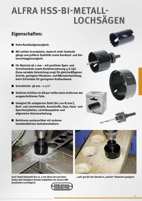 ALFRA HM-Lochsäge - FRP Ø 74.0 mm 0740074060