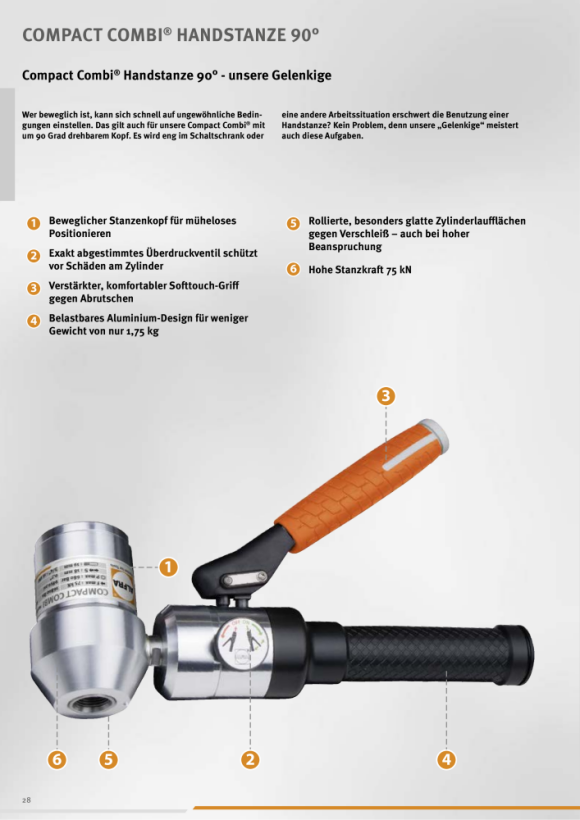 ALFRA CompactCombi handpons 90° sets; plaatpons set MonoCut 02052