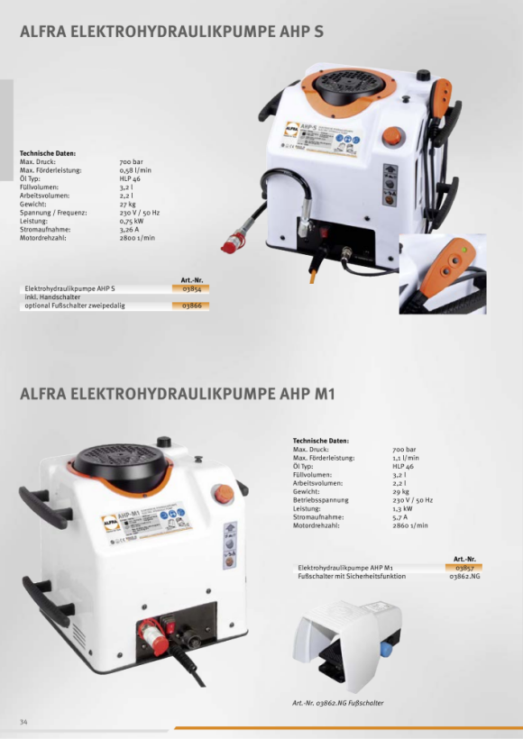 ALFRA Fussschalter f. 4-Stationen Bearbeitungswagen 03980.NG 03861.NG