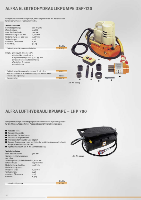 ALFRA Luchthydrauliekpomp LHP-700 02140