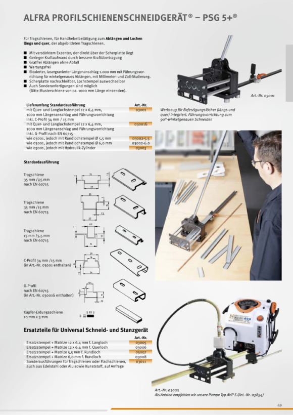 ALFRA Ersatzstempel und Matrize für 6.0 mm Rundloch 03008