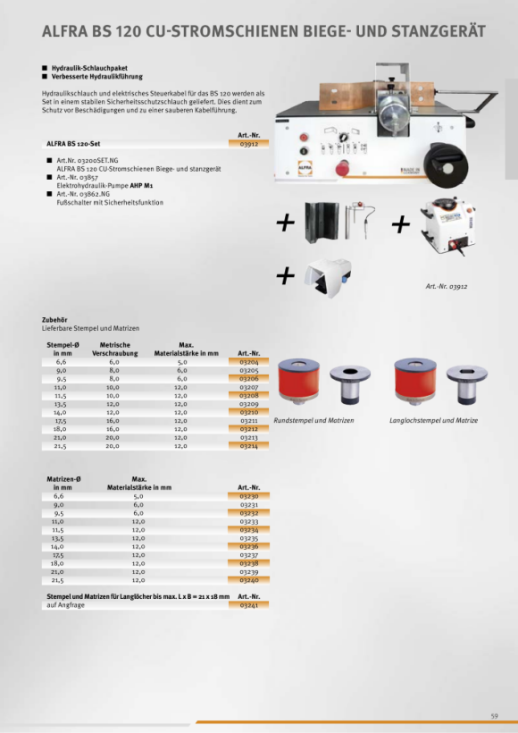 ALFRA BS 120 - CU-Stromschienen 03200SET.NG