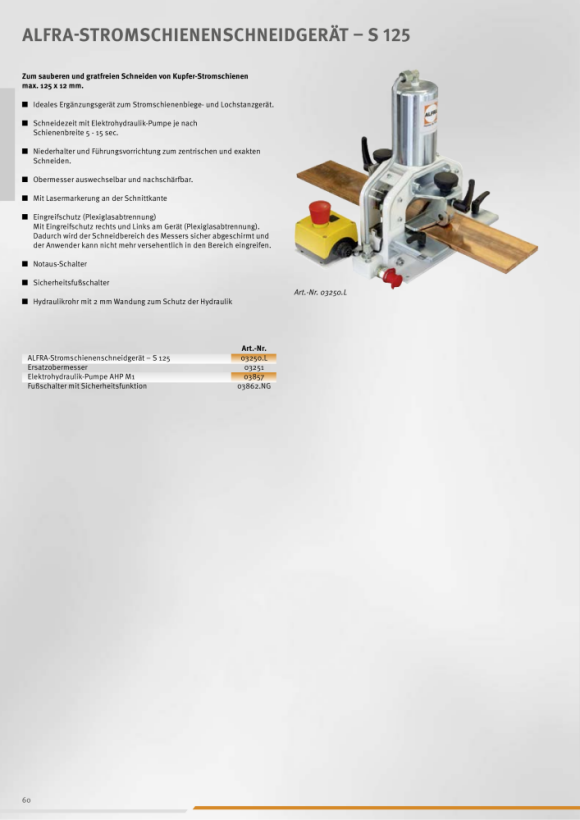 ALFRA Hydraulischer Presskopf, Öffnung 26 mm, 10-300 mm² C-Form, im Stahlblechtransportkasten 03360