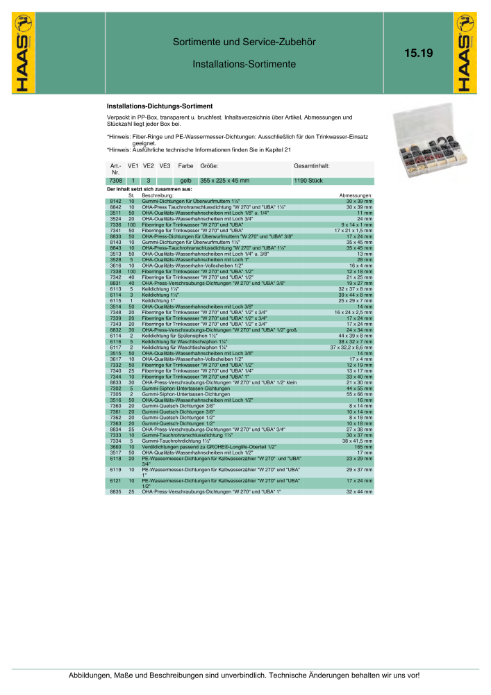 HAAS - Katalog 7.5 NR.: 20185 - Seite 257