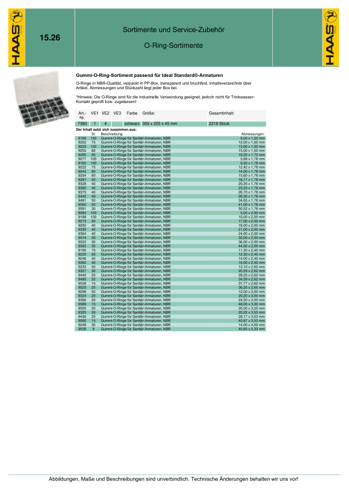 HAAS - Katalog 7.5 NR.: 20185 - Seite 264