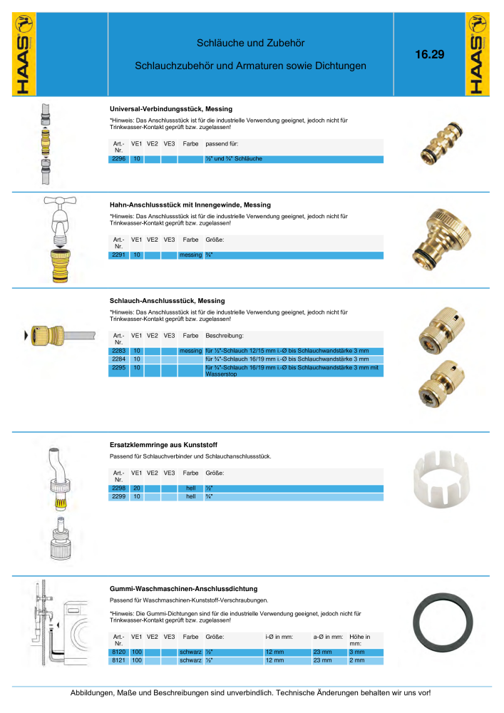 HAAS - Katalog 7.5 NR.: 20185 - Seite 307