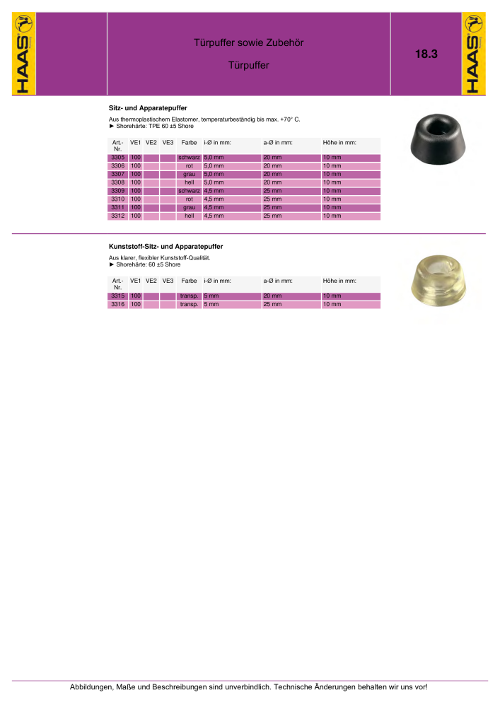 HAAS - Katalog 7.5 NR.: 20185 - Seite 320