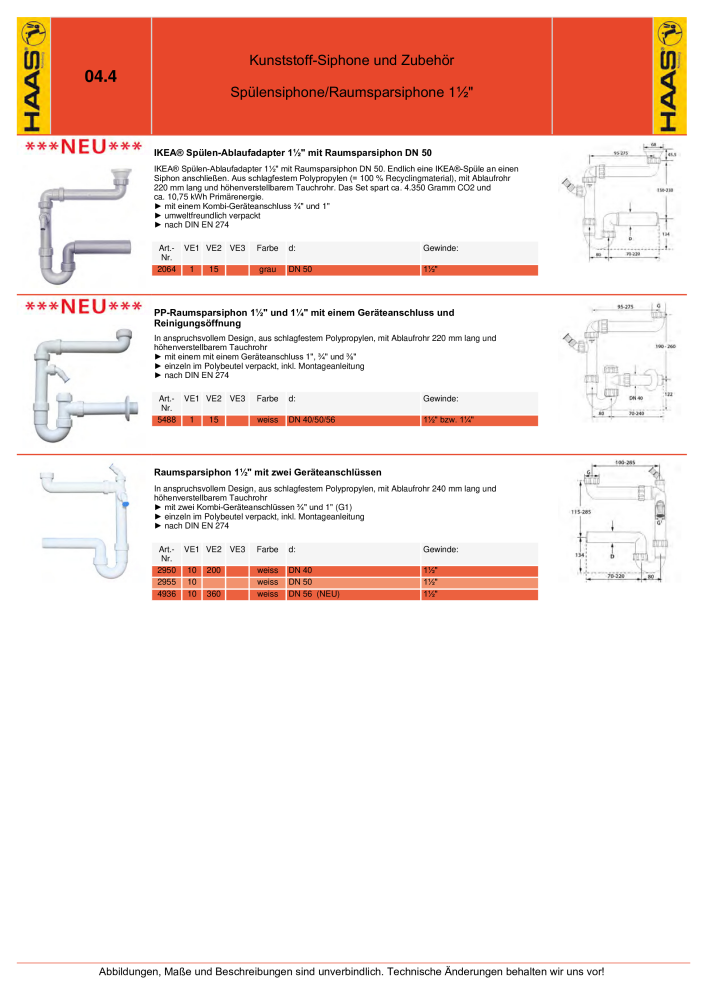 HAAS - Katalog 7.5 NR.: 20185 - Seite 52