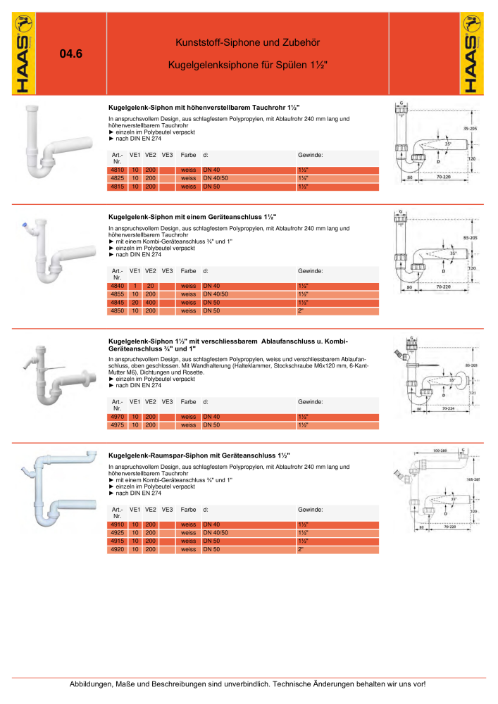 HAAS - Katalog 7.5 NR.: 20185 - Seite 54