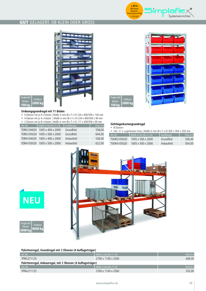 Simplaflex - T-Line NR.: 20193 - Seite 19