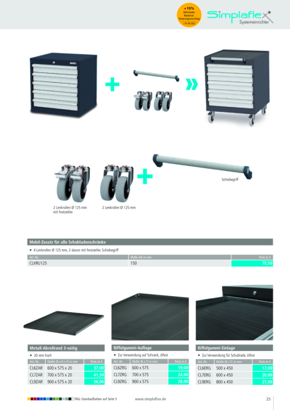 Simplaflex Riffelgummi-Einlage CL9ERG