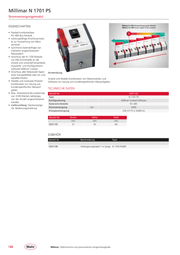 Mahr Manometer, für Drucküberwachung von LMT 2095924