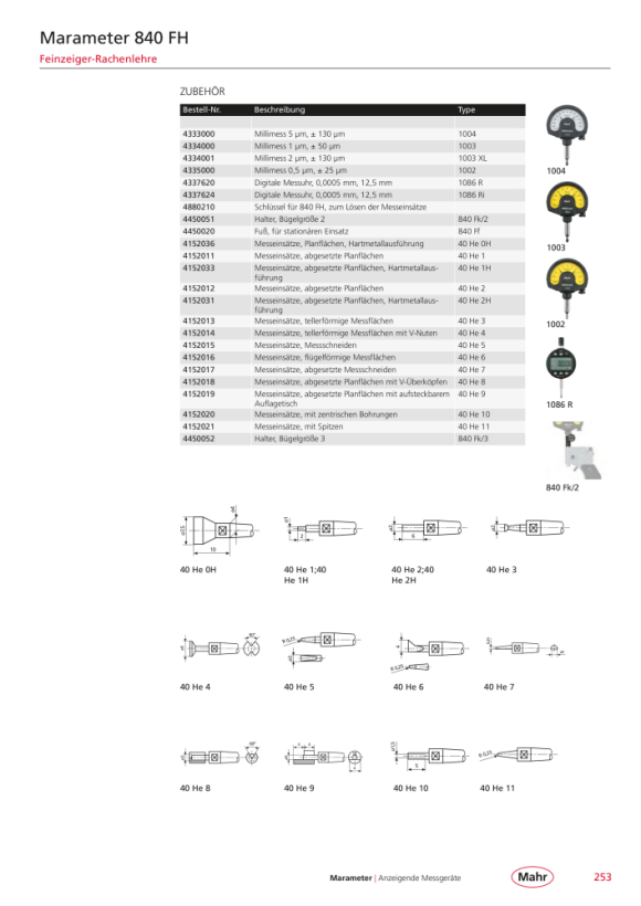 Mahr 840 Fk/3 Meßuhrhalter, für 840 F/50-100 mm 4450052