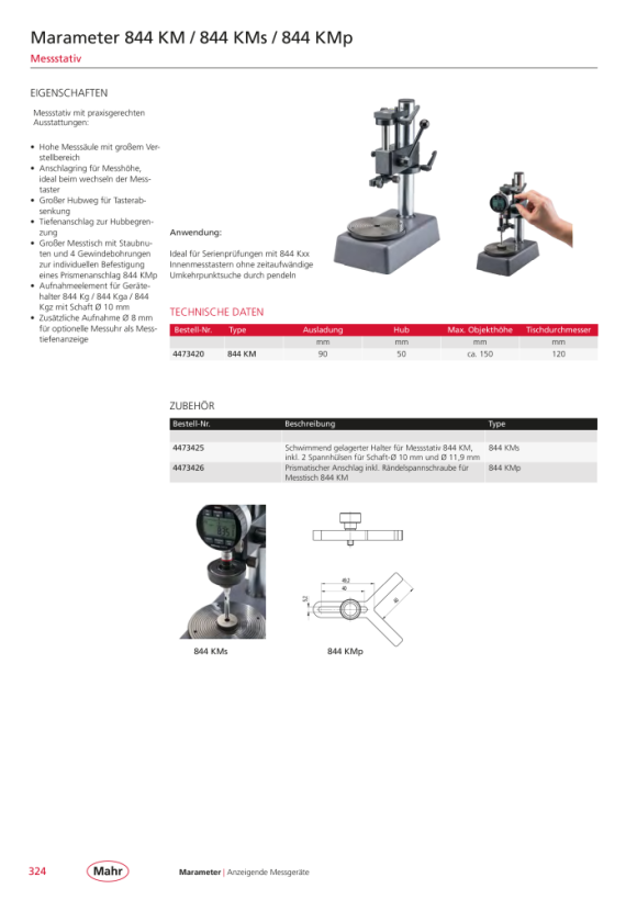 Mahr 844 NB Innenmessgerät im Set 110-130 mm für Sacklochb. m.K. 4474186