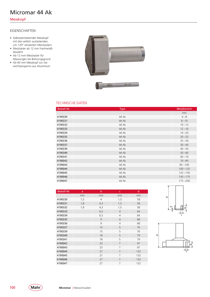 Mahr - Hauptkatalog Nb. : 20198 - Page 104