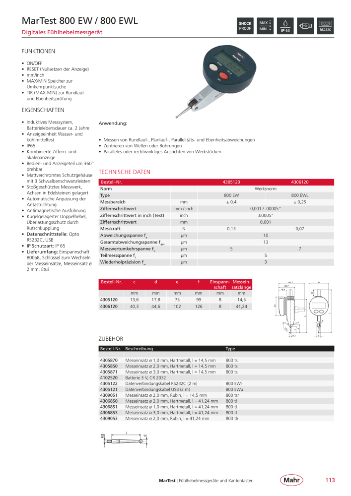 Mahr - Hauptkatalog n.: 20198 - Pagina 117