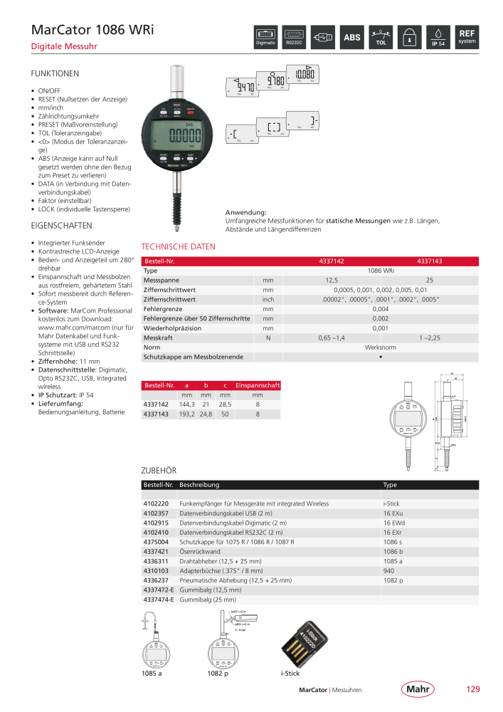 Mahr - Hauptkatalog NR.: 20198 - Strona 133