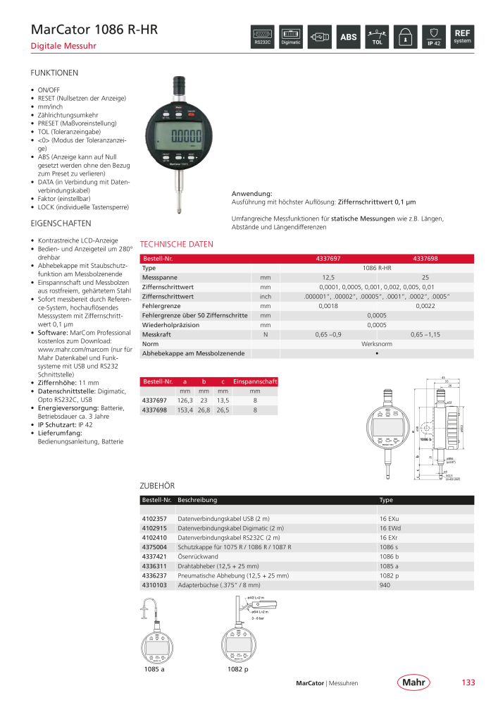 Mahr - Hauptkatalog NR.: 20198 - Seite 137