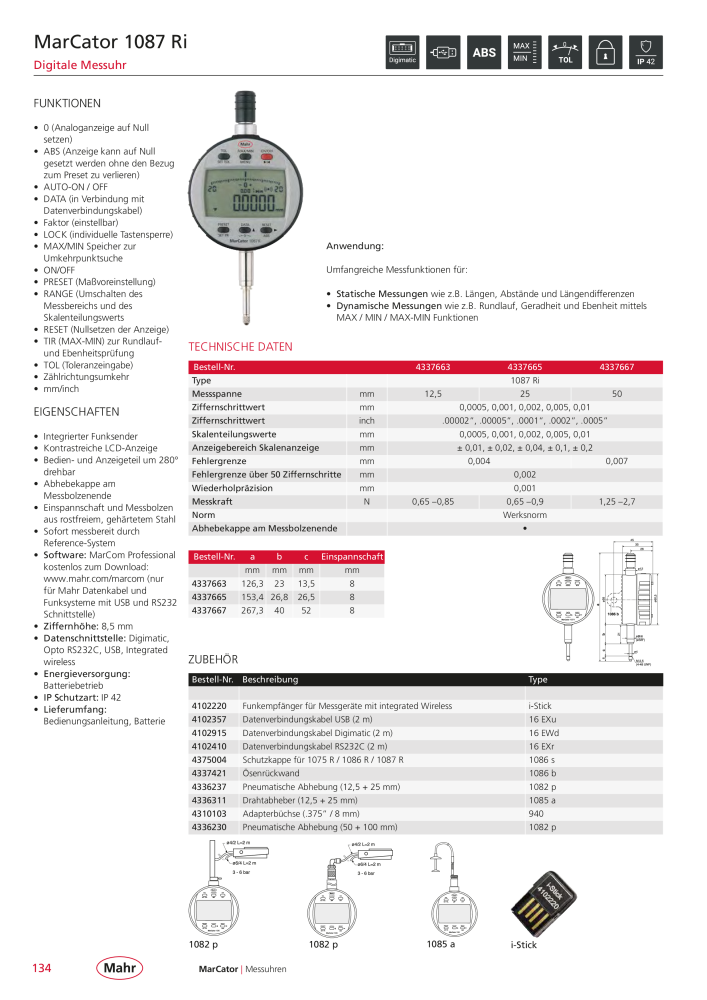 Mahr - Hauptkatalog NR.: 20198 - Seite 138