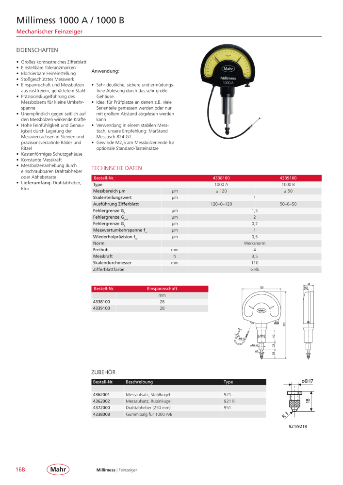 Mahr - Hauptkatalog NR.: 20198 - Seite 172